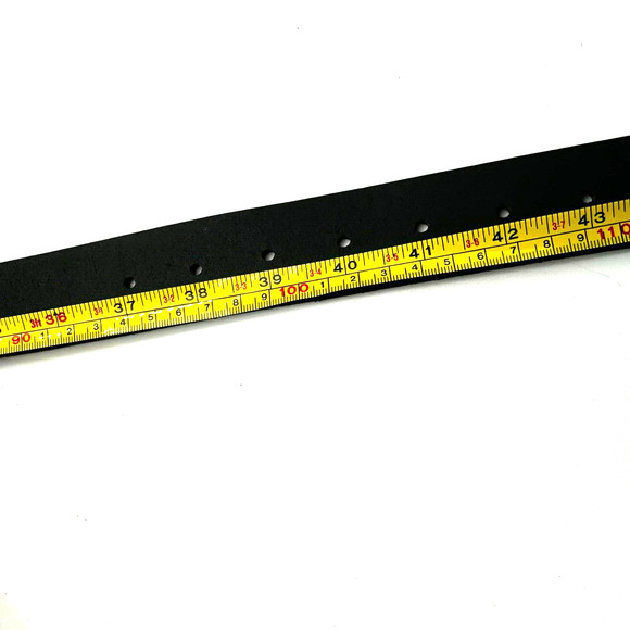 INC | NWT Men's Large 38-40 Black Genuine Leather Western Silver Buckle Belt NEW - Picture 5 of 5